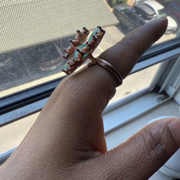 14k rose gold plated cocktail ring - Picture 5 of 6